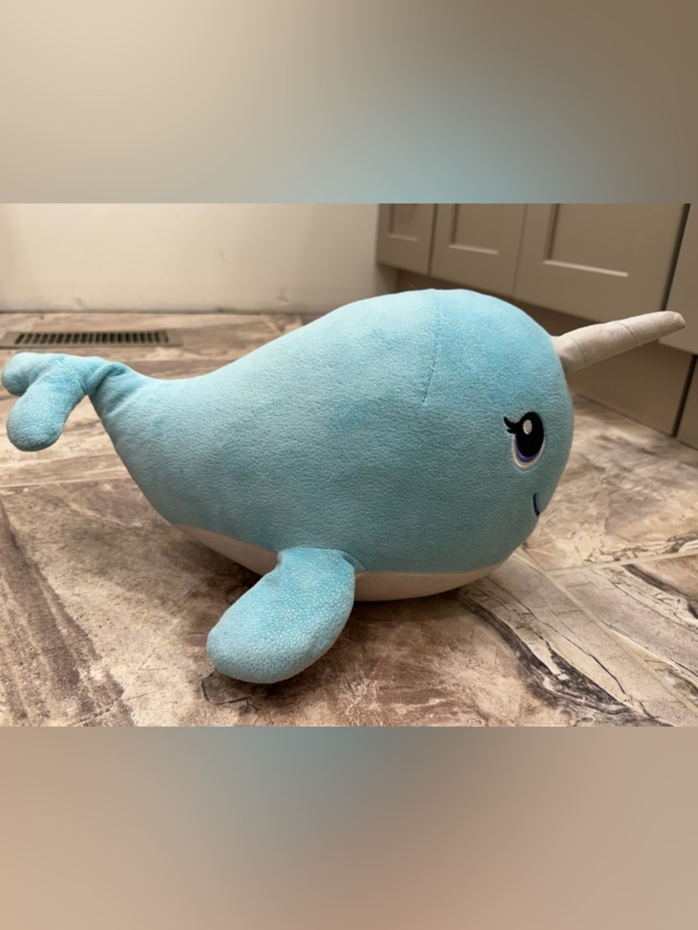 Build-A-Bear Narwhal Plush Blue Whale Stuffed Animal 16” Soft Toy Cute - Picture 1 of 13